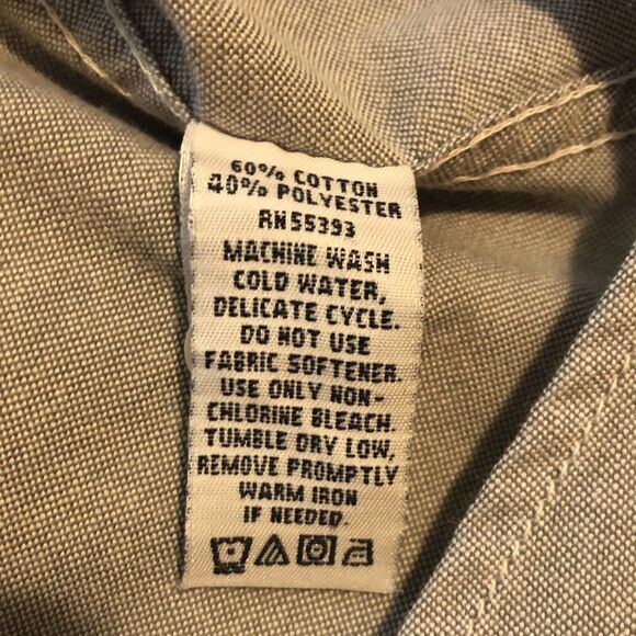 Velocity J Leinenkugel Gray Long Sleeve Button Down Casual Shirt Men’s Size M - Picture 7 of 12